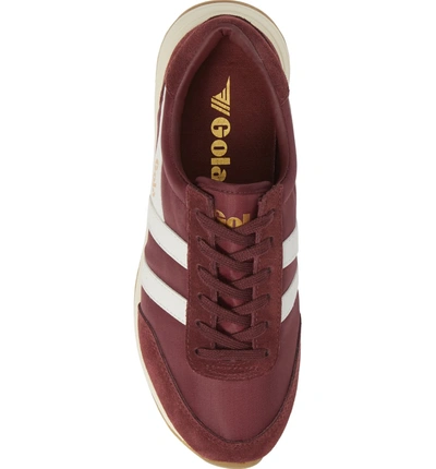 Shop Gola Montreal Sneaker In Burgundy/ Off White