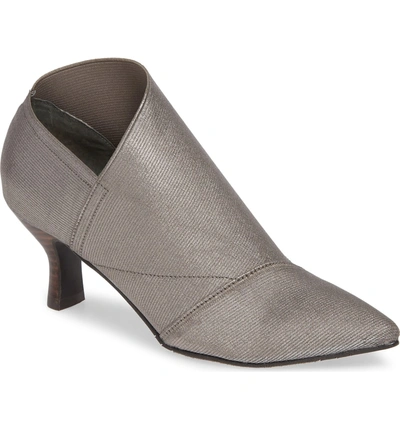 Shop Adrianna Papell Hayes Pointy Toe Bootie In Gunmetal Metallic