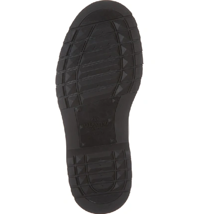 Shop Valentino Snake Combat Boot In Black