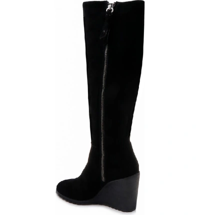 Shop Splendid Cleveland Wedge Boot In Black Suede