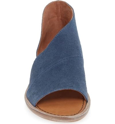 Shop Free People 'mont Blanc' Asymmetrical Sandal In Blue Suede