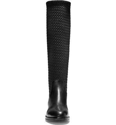Shop Cole Haan Lexi Grand Knee High Stretch Boot In Black Leather