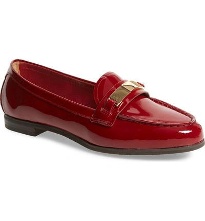 Shop Michael Michael Kors Paloma Loafer In Maroon Patent