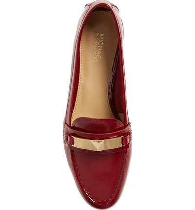 Shop Michael Michael Kors Paloma Loafer In Maroon Patent