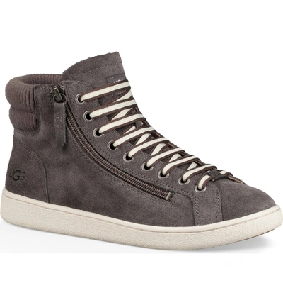 Ugg Olive High Top Sneaker In Charcoal | ModeSens