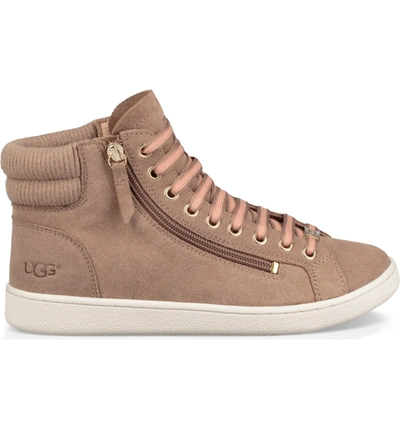 Ugg Women's Olive Leather High Top Sneakers In Fawn | ModeSens