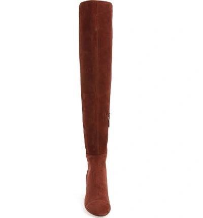 Shop Tory Burch Nina Over The Knee Boot In Perfect Brown