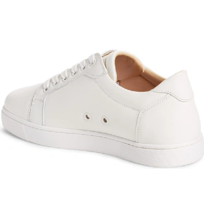 Shop Christian Louboutin Vieira Lace-up Sneaker In Latte White