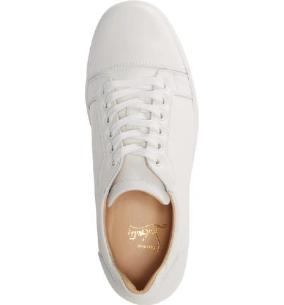 Shop Christian Louboutin Vieira Lace-up Sneaker In Latte White