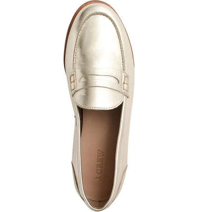 Shop Jcrew Ryan Penny Loafer In Metallic