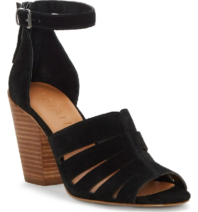 Shop 1.state Nallay Block Heel Sandal In Black Suede