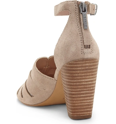 Shop 1.state Nallay Block Heel Sandal In Shell Suede