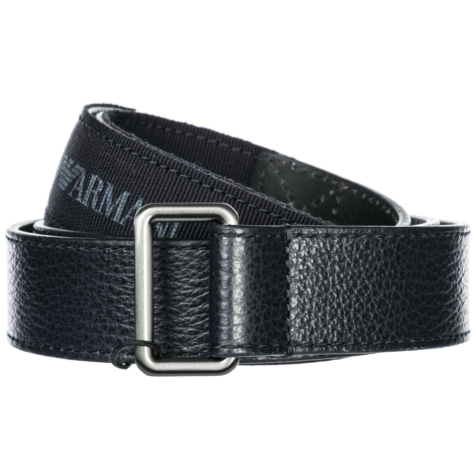 Emporio Armani Men's Genuine Leather Belt In Blue ModeSens
