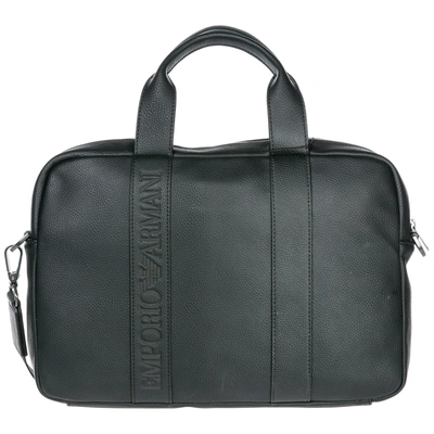 Shop Emporio Armani Travel Duffle Weekend Shoulder Bag In Black
