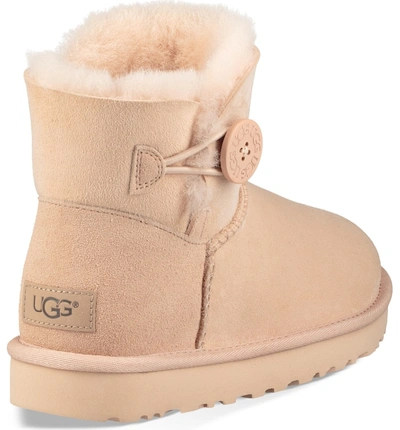 Ugg 'mini Bailey Button Ii' Boot In Amber Light Suede | ModeSens