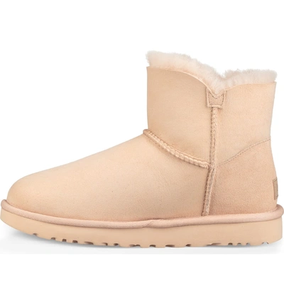 Shop Ugg 'mini Bailey Button Ii' Boot In Amber Light Suede