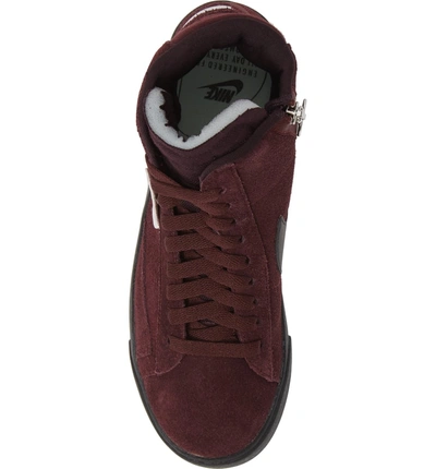 Shop Nike Blazer Mid Rebel Sneaker In Burgundy Crush/ Ash- White