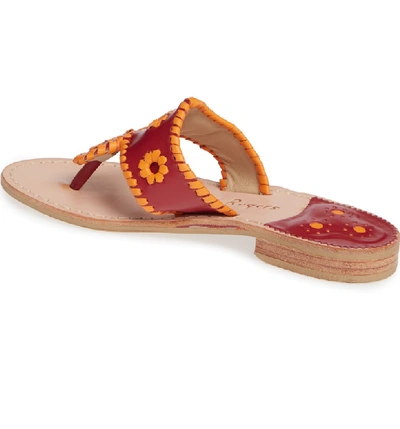 Shop Jack Rogers Spirit Sandal In Garnet/ Orange Leather