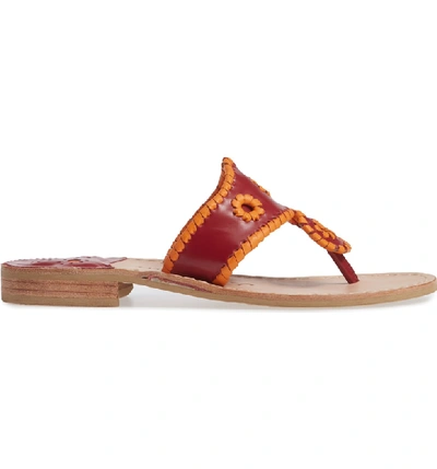 Shop Jack Rogers Spirit Sandal In Garnet/ Orange Leather