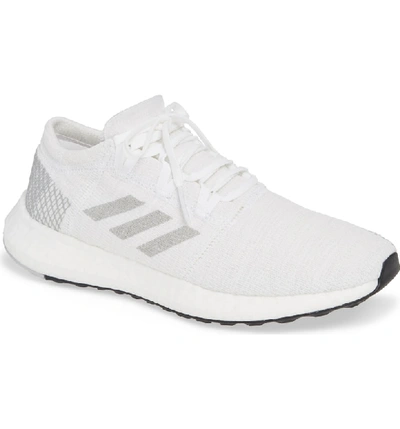 Shop Adidas Originals Pureboost X Element Knit Running Shoe In White/ Solid Grey/ Grey Two
