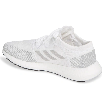 Shop Adidas Originals Pureboost X Element Knit Running Shoe In White/ Solid Grey/ Grey Two