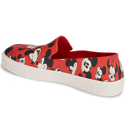 Shop Melissa Ground Mickey Mouse Slip-on Sneaker In Red/ White Fabric