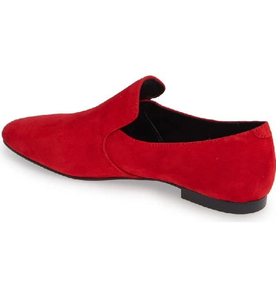 Shop Jeffrey Campbell Priestly Loafer In Red Suede