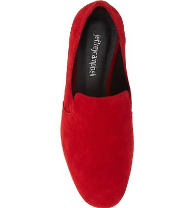 Shop Jeffrey Campbell Priestly Loafer In Red Suede