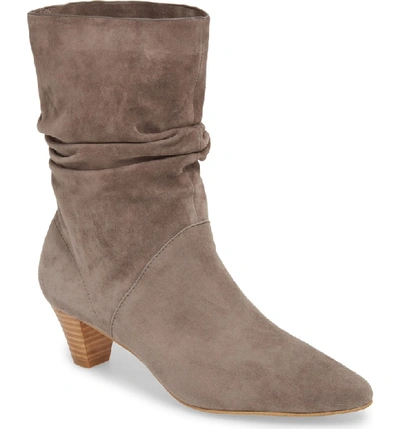 Shop Splendid Nica Slouchy Boot In Light Charcoal Suede