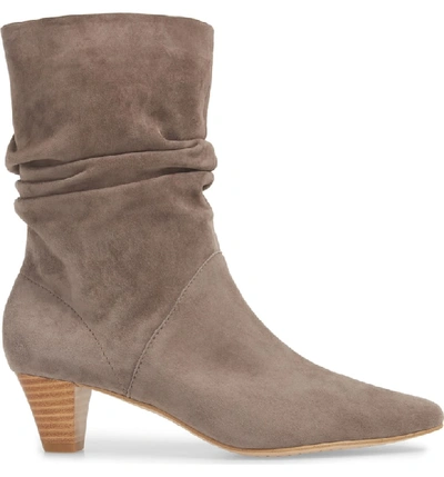 Shop Splendid Nica Slouchy Boot In Light Charcoal Suede