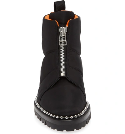 Alexander Wang Cooper Studded Canvas Ankle Boots In Black ModeSens