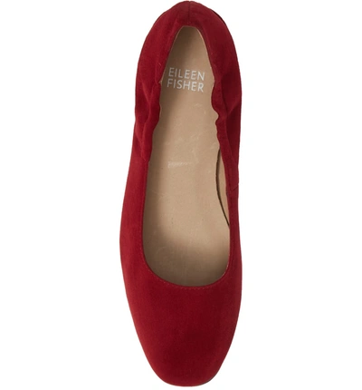 Shop Eileen Fisher Winn Pump In Cerise Suede