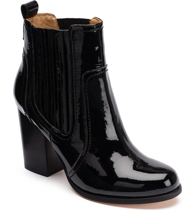 Shop Bill Blass Bianca Bootie In Black/ Patent Leather