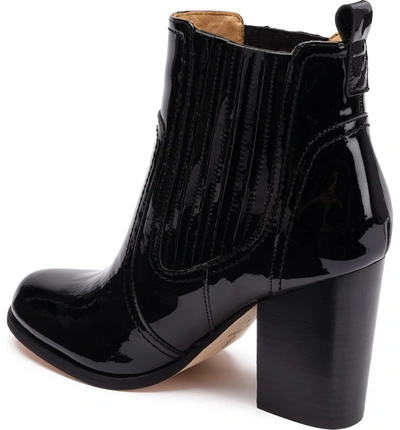 Shop Bill Blass Bianca Bootie In Black/ Patent Leather