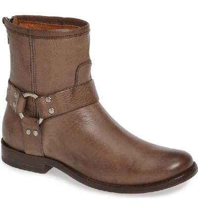 Shop Frye 'phillip' Harness Boot In Grey Leather