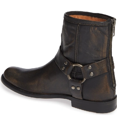 Shop Frye 'phillip' Harness Boot In Dark Brown Leather
