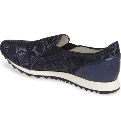 Shop Amalfi By Rangoni Francia Slip-on Sneaker In Navy Leather