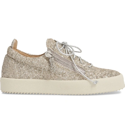 Shop Giuseppe Zanotti May London Low Top Sneaker In Champagne