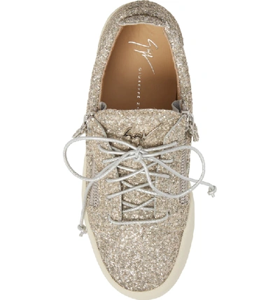 Shop Giuseppe Zanotti May London Low Top Sneaker In Champagne