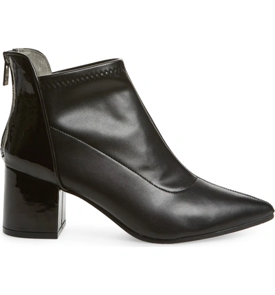 Shop Adrianna Papell Honey Pointy Toe Stretch Bootie In Black Stretch
