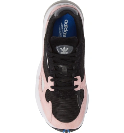 Shop Adidas Originals Falcon Sneaker In Black/ Black/ Light Pink