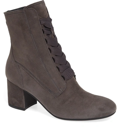 Shop Paul Green Tracy Lace-up Bootie In Iron Suede