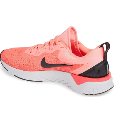 Shop Nike Odyssey React Running Shoe In Pink Tint/ Black-flash Crimson