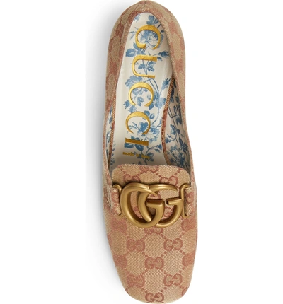 Shop Gucci Loafer Pump In Beige