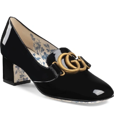 Shop Gucci Loafer Pump In Black