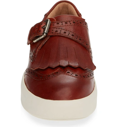 Shop Frye Brea Kiltie Sneaker In Red Clay Leather