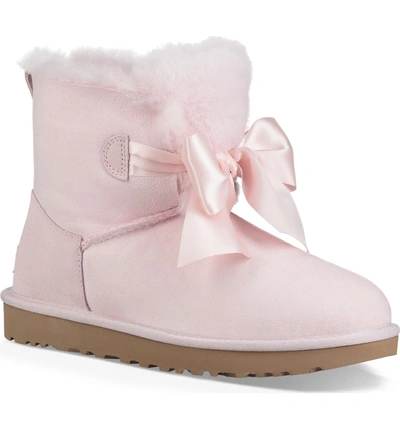 Shop Ugg Mini Gita Bow Boot In Seashell Pink