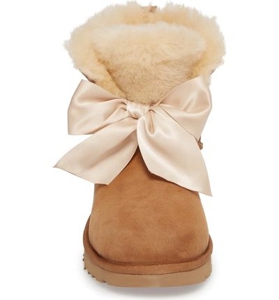 Shop Ugg Mini Gita Bow Boot In Chestnut