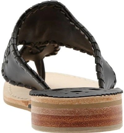 Shop Jack Rogers Whipstitched Flip Flop In Black Black Patent