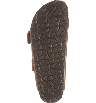 Shop Birkenstock Arizona Sandal In Washed Metallic Copper Leather
